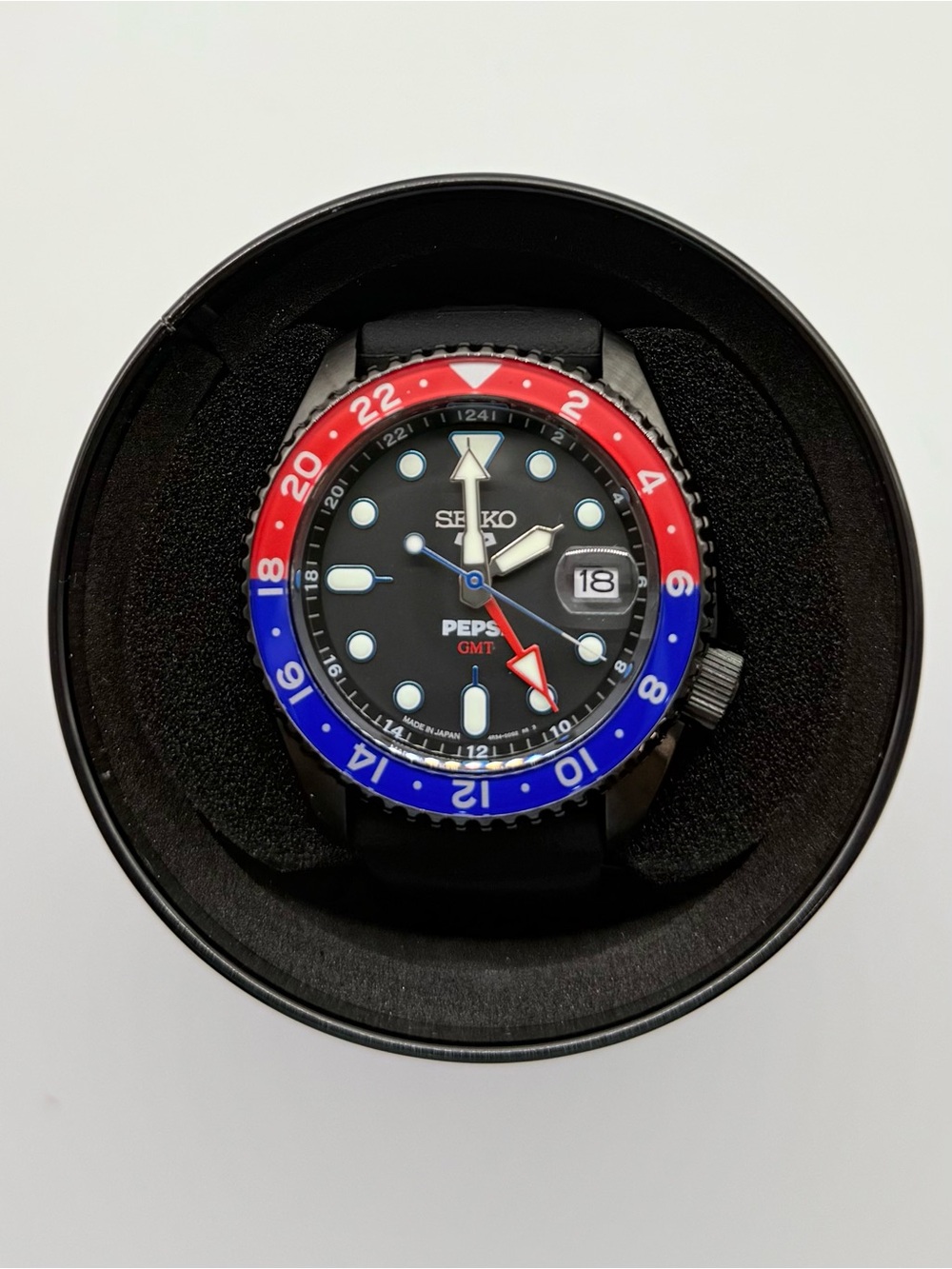 🥝 Seiko 5 Sports x Pepsi GMT Limited Edition SSK047 - BNIB Full Set. #2005/7000